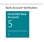 Bank account verification