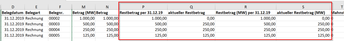 Excel Ausgabe Saldo Aktuell