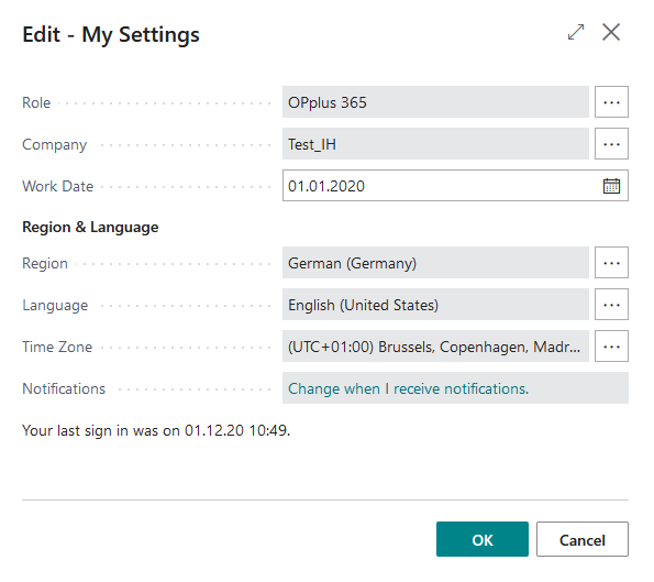 My Settings