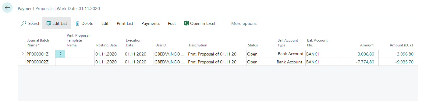 Pmt. Export Payment Proposal