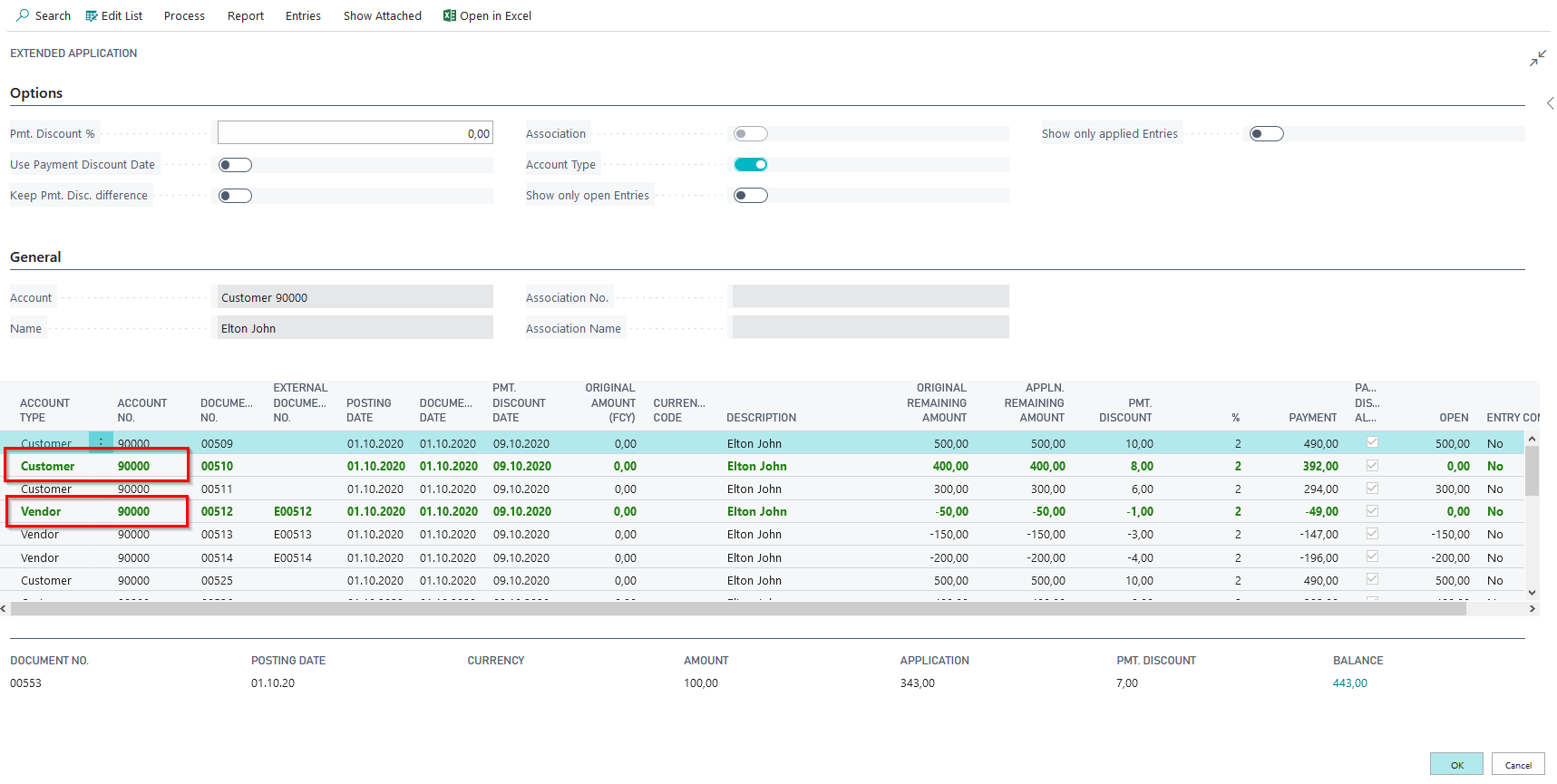 Ext. Application Customer 90000