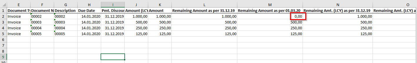 Excel balance 01.03.