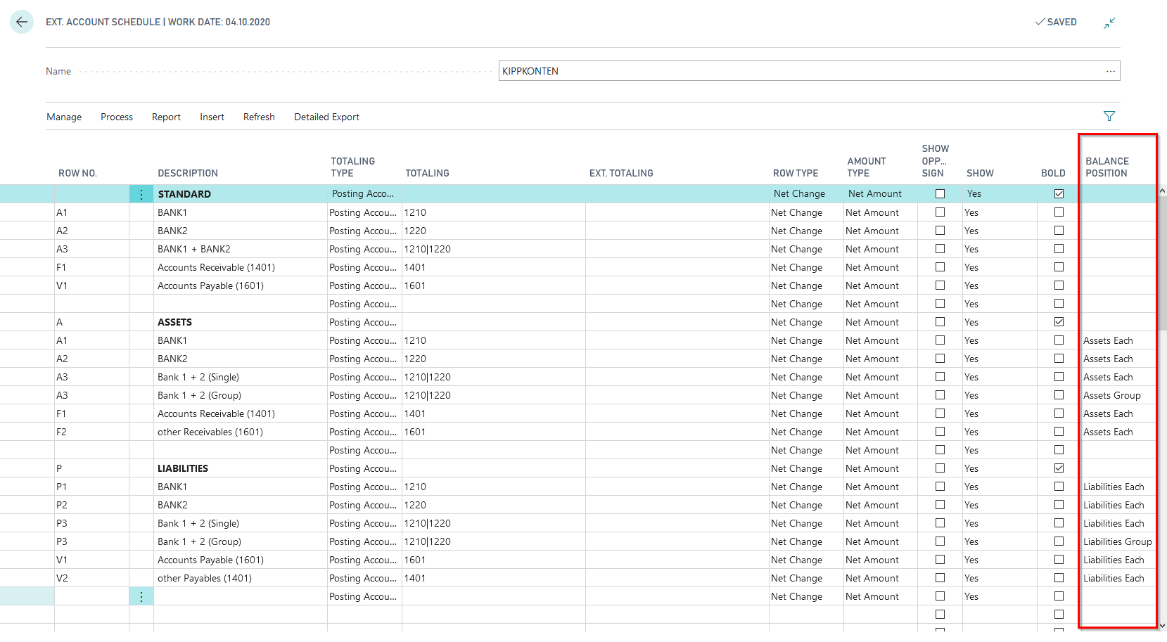 shifting accounts schema