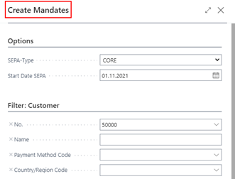 Create Mandates