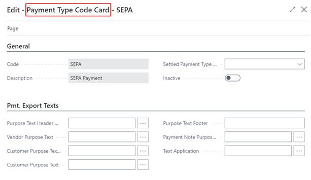 Payment Types