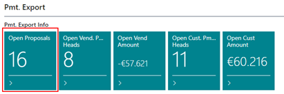 Create vendor payment proposal Role Center