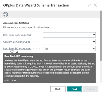 Transaction Schema Setup