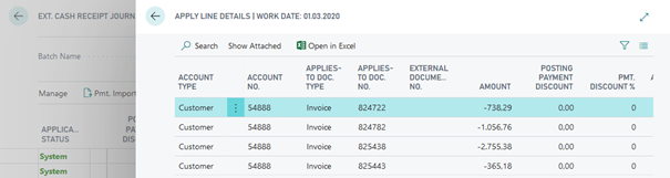 Application Line Details