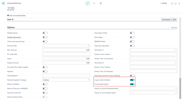 Copy to Interface setup