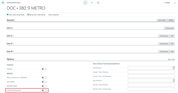 Insert Per Document Selection