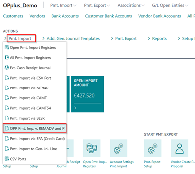 Import Via Remadv Menu