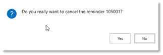 Cancel Reminder Question