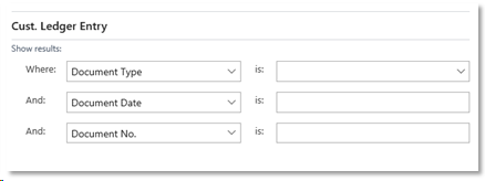 Cust. Ledger Entry Tab