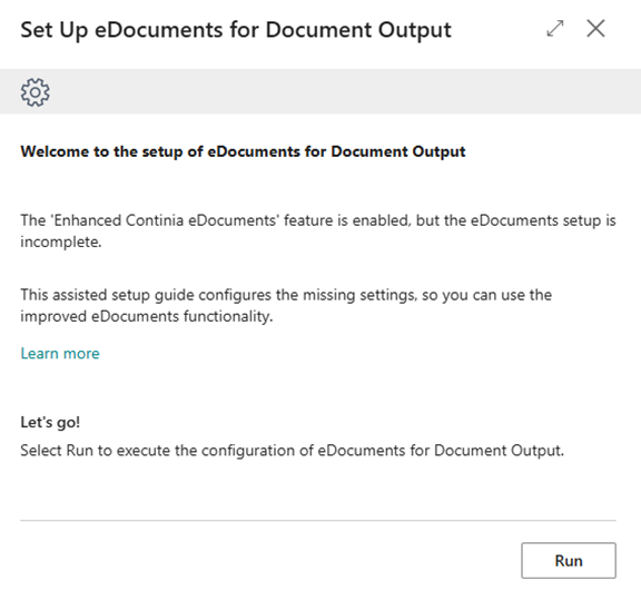 eDocuments setup guide