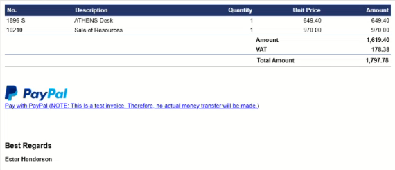 Payment service link