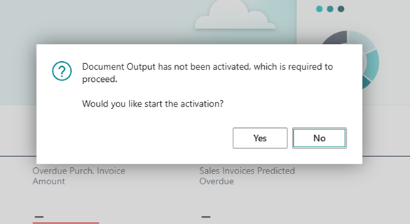 Start activation dialog