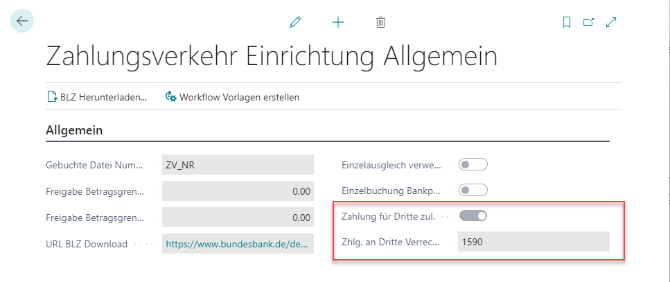 Payment Setup General